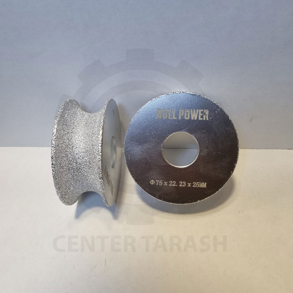 abzar-zan-tokhm-morgi-2.5cm-bull-power-photo-1 ابزار زن تخممرغی ۲.۵ سانتی بول پاور مناسب لبهزنی سنگ فرز روی گرانیت و تراورتن